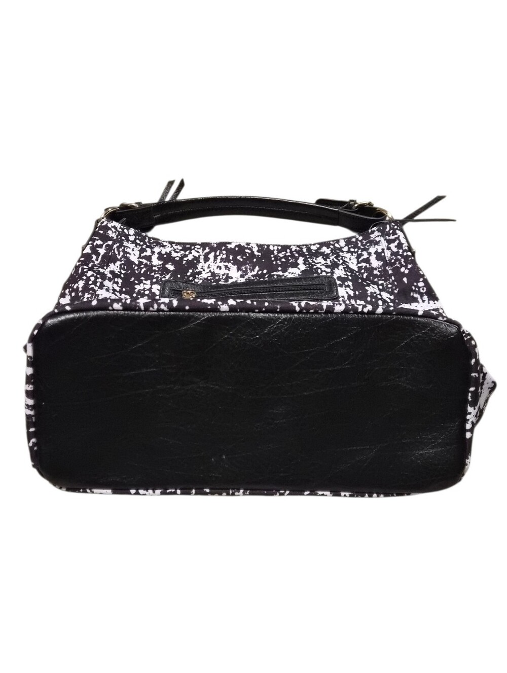 Tres Chic Black & White Print Hobo Shoulder Bag With Convertible Straps&Pouches - Picture 4 of 7